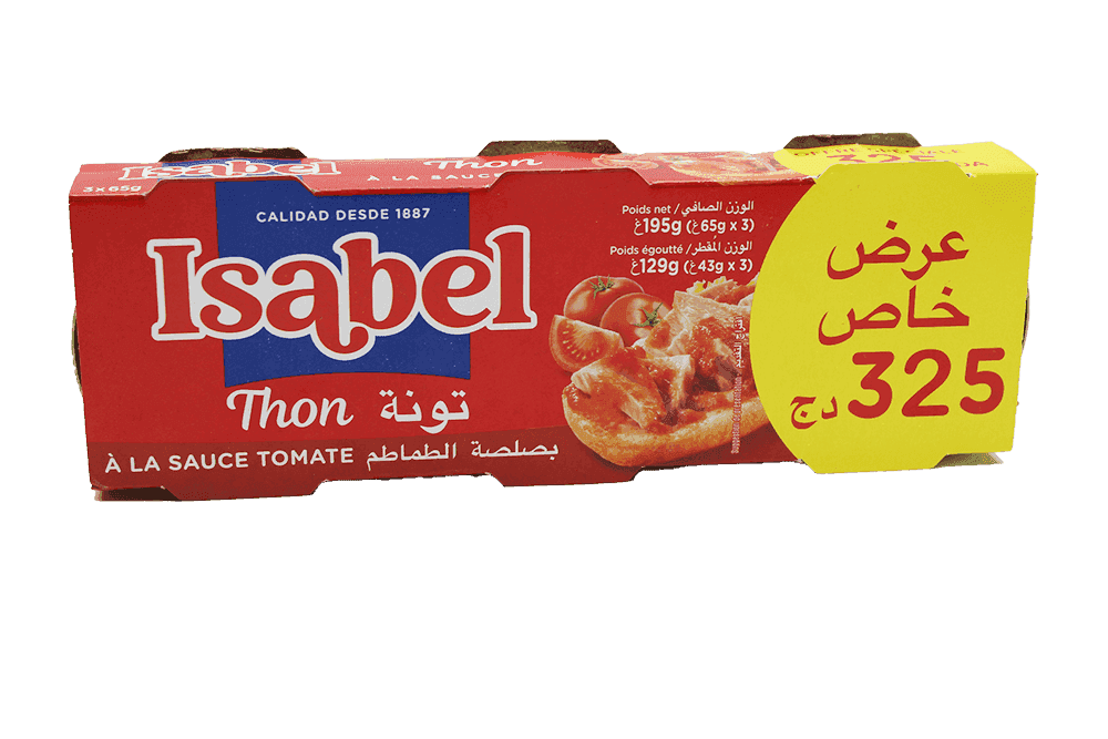 ISABEL thon tomates 3x65g