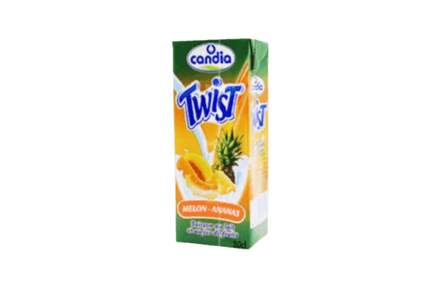 CANDIA Twist Boisson au lait Melon Ananas 20cl