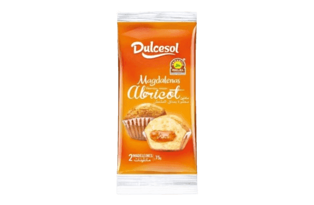 DULCESOL Madeleine Fourré Abricot 75 g