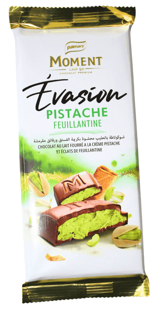 MOMENT Evasion chocolat Pistache feuillantine 90g