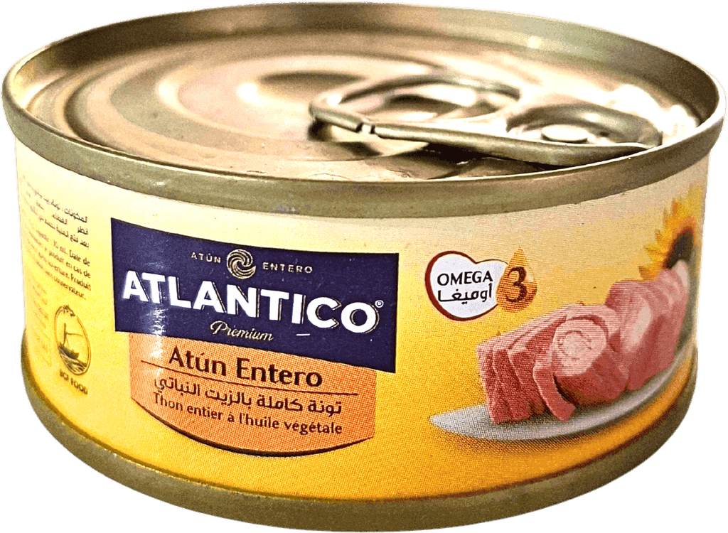 ATLANTICO thon entier à l’huile 65g