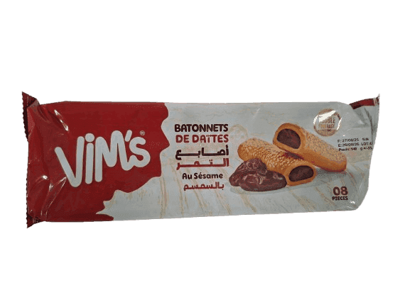 VIM'S biscuits bâtonnets Fourré datte 140g