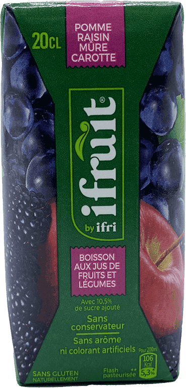 IFRUIT boisson pomme raisin 20cl