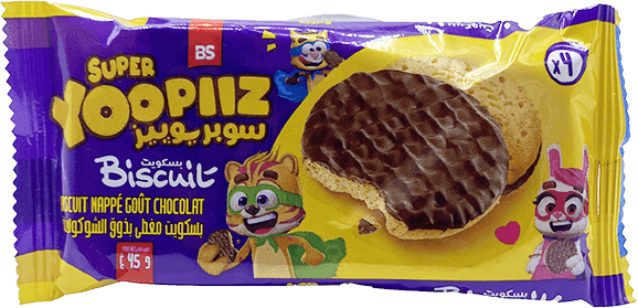 YOOPIIZ biscuit nappe chocolat 45g