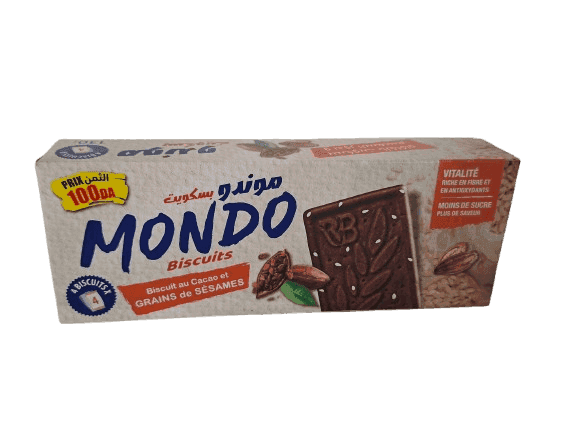 MONDO biscuit cacao graine sésame 160g