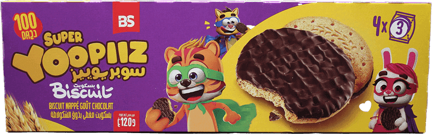 QAADA Biscuit Yoopiiz Chocolat 120 g