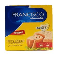 FRANCISCO thon entier à l'huile végétale 160g