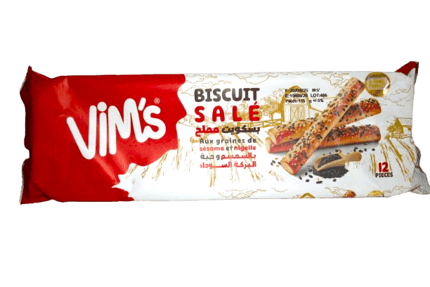 VIM'S biscuit salés Graines de sésame et de nigelle 115g