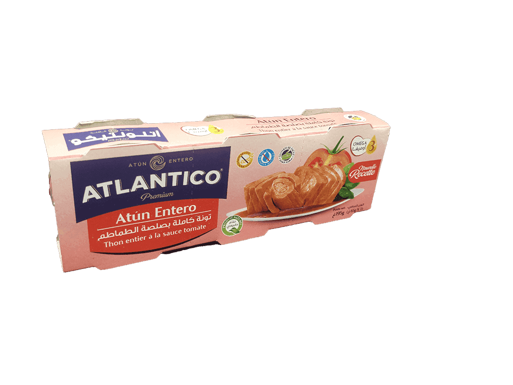 ATLANTIC thon entier tomate 3pcs 65 g