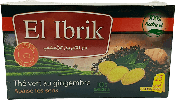 DAR EL IBRIK thé vert gingembre 25 infusions